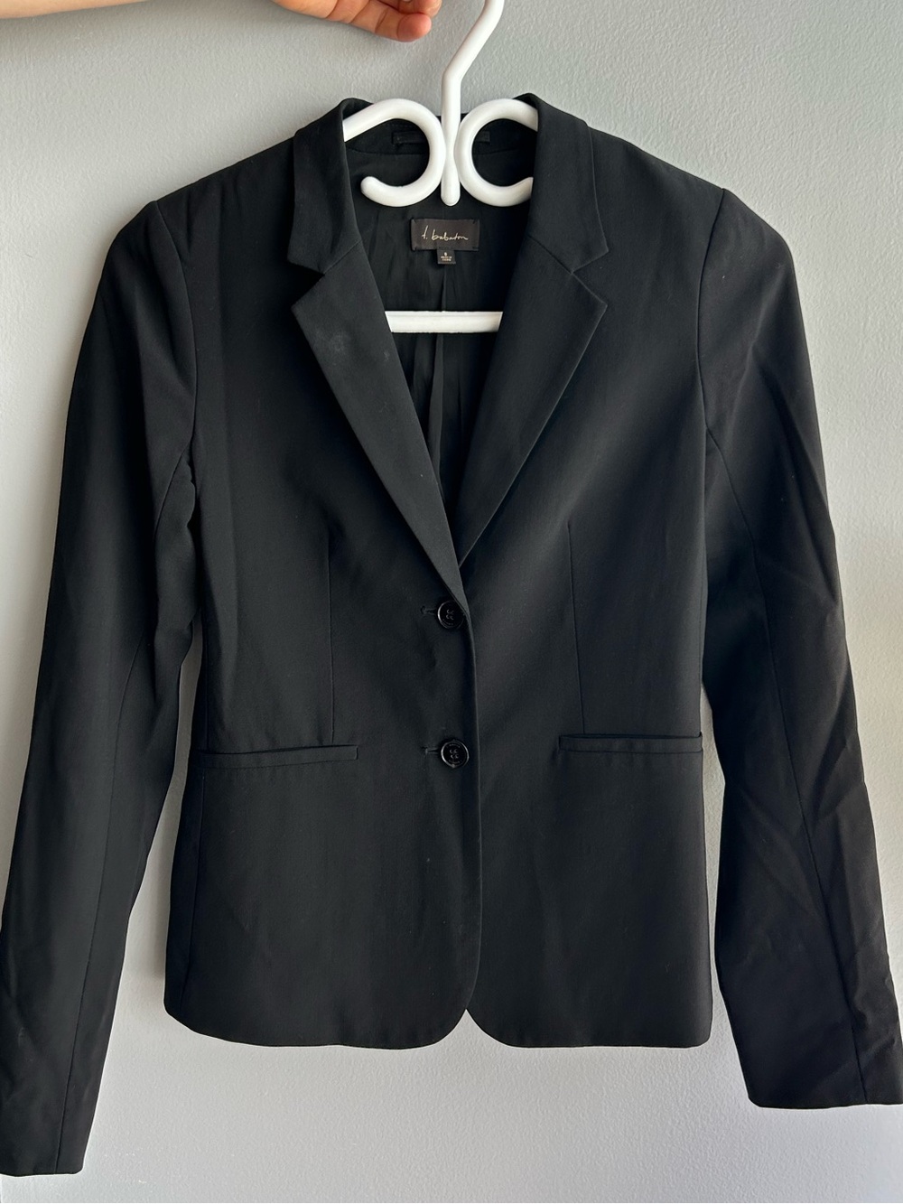 BABATON Black Women's Two-Button Tailored Blazer